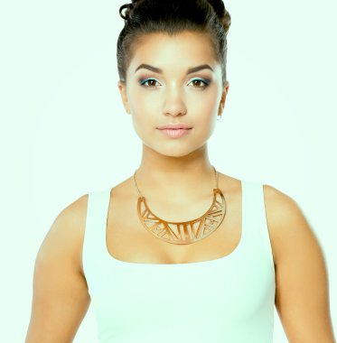 Ayakta duran iş kadını portresi