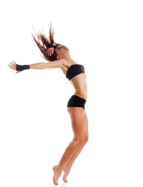 şık ve genç modern stil dansçı atlama