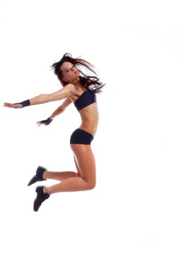 şık ve genç modern stil dansçı atlama