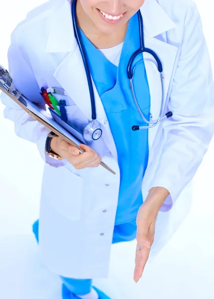 Doctora con portapapeles — Foto de Stock