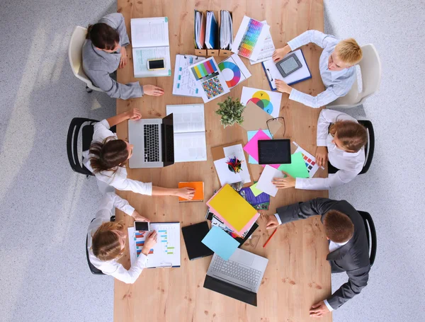 Business people sitting and discussing at business meeting — Stock Photo, Image