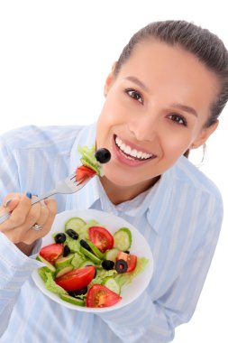 sağlıklı yemek yeme bir güzel kız