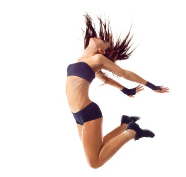 modern stil, şık ve genç dansçı poz