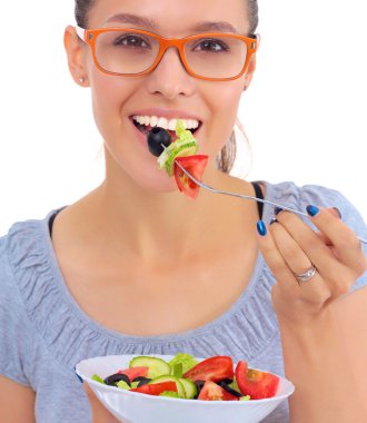 sağlıklı yemek yeme bir güzel kız