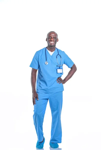 सफेद पृष्ठभूमि पर अलग खड़े एक डॉक्टर का चित्र। डॉक्टर। क्लिनिक — स्टॉक फ़ोटो, इमेज