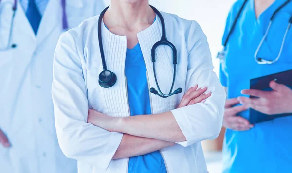 Gruppe von Ärzten und Krankenschwestern im Krankenhauszimmer — Stockfoto