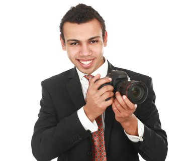profesyonel fotoğrafçı gülümseyen