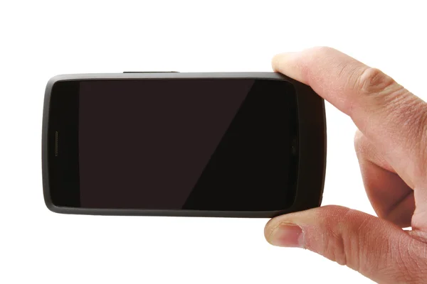 Touch screen mobile phone, in hand — Stock Photo, Image