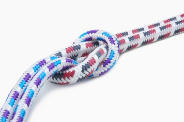 Bir düğüm üzerinde beyaz iple