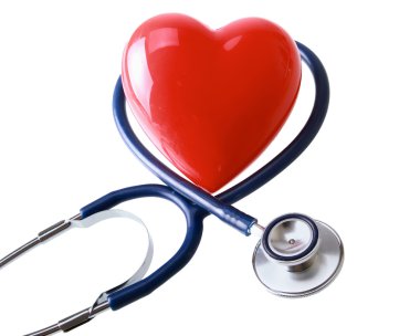 Stethoscope in the shape of a heart clipart