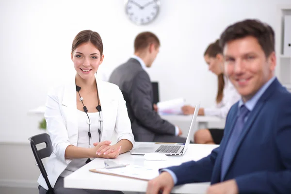 Business people sitting and discussing at business meeting — Stock Photo, Image