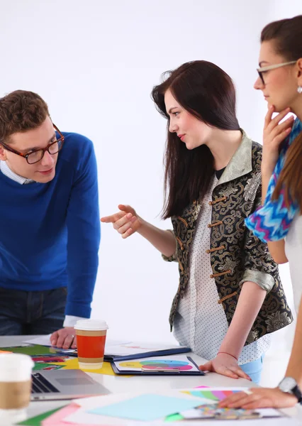 Young business people working at office on new project — Stock Photo, Image