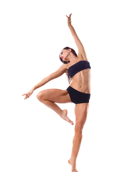 Stylish and young modern style dancer jumping — Stock Photo, Image