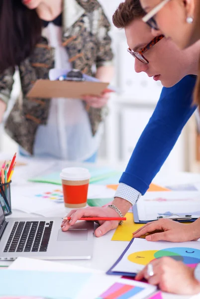 Young business people working at office on new project — Stock Photo, Image