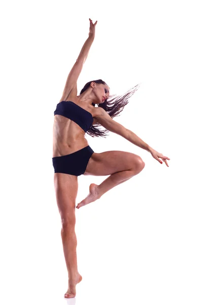 Stílusos és fiatal modern stílusú táncos ugrás — Stock Fotó