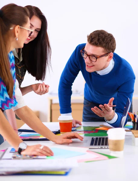 Young business people working at office on new project — Stock Photo, Image