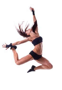 şık ve genç modern stil dansçı atlama 