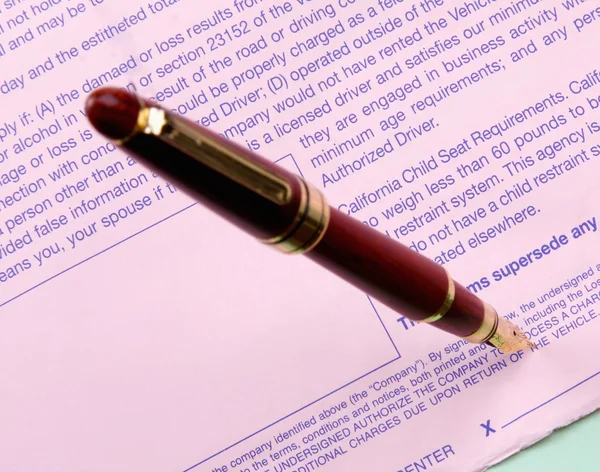 Paper , document and pen. — Stock Photo, Image