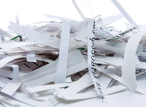 Stapel geschreddertes Papier — Stockfoto