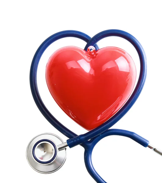 A stethoscope in the shape of a heart — Stock Photo, Image