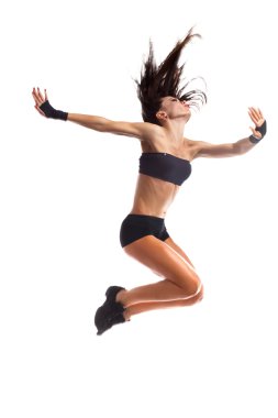 modern stil, şık ve genç dansçı poz