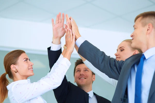 Business people with their hands together in a circle — Stock Photo, Image