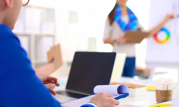 Young business people working at office on new project — Stock Photo, Image