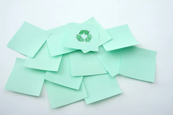 Opmerking met verminderen hergebruik recycle — Stockfoto