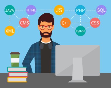 Programlama ve kodlama. Düz vektör