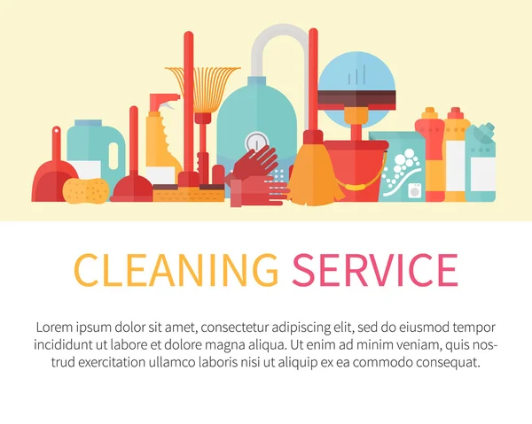 Schoonmaak service vector — Stockvector