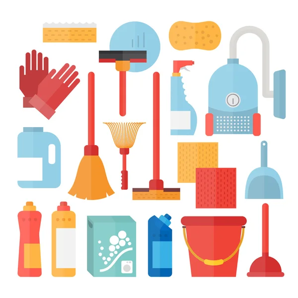 Cleaning service supplies — Stock Vector