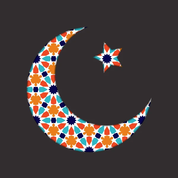 Tarjeta de felicitación de ramadán islámico . — Archivo Imágenes Vectoriales