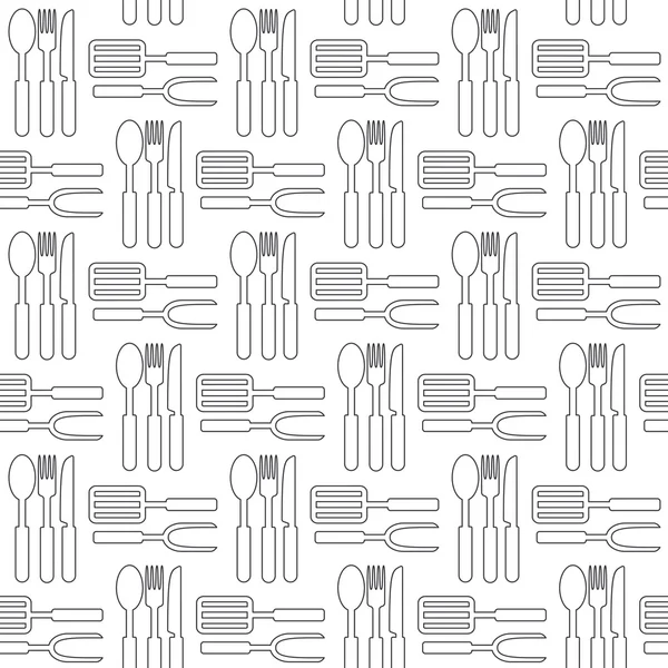 Pişirme seamless modeli. Mutfak eşyaları vektör.