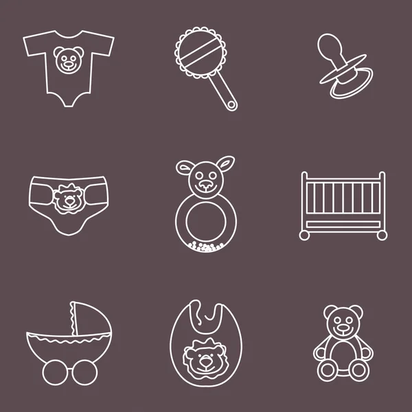 Baby icons — Stock Vector