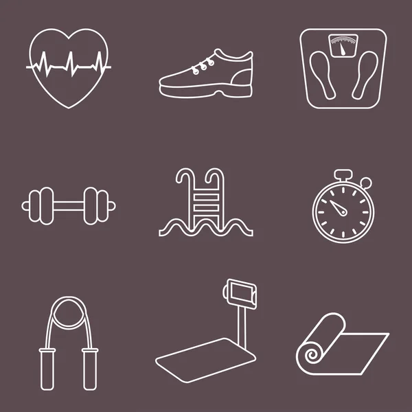 Iconos deportivos — Vector de stock