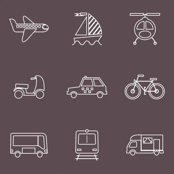 Ikony transportowe — Wektor stockowy