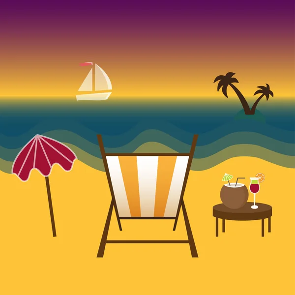 Freelancer raj, lato i wakacje, downshifting styl życia. Ilustracja wektorowa. — Wektor stockowy