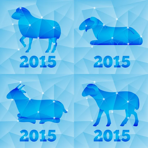 New Year of the Goat or Sheep 2015, polygonal geometric pattern. Stock Vector Image by ©Yapanda