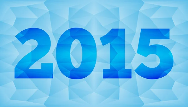Feliz Año Nuevo 2015, hecho en estilo origami poligonal. Ilustración vectorial . — Vector de stock
