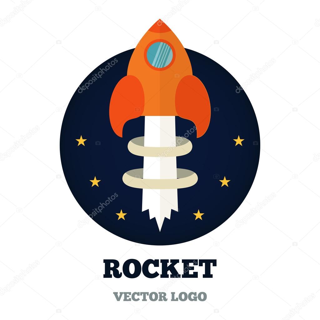 Start upStart up logo for new business, ideas, innovation and development. Rocket flying vector