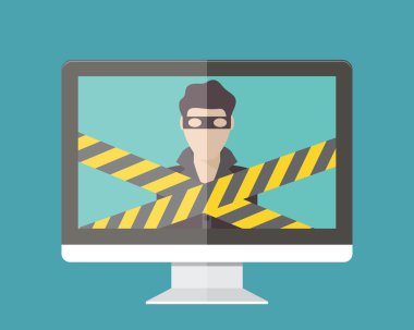 Internet security, hacker.