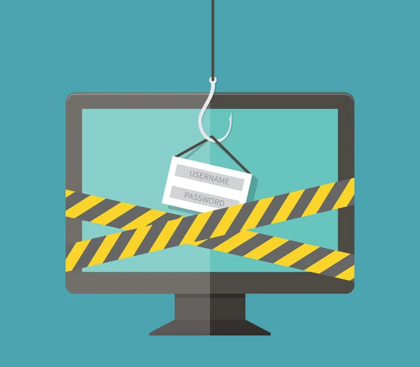 Internet Phishing Hack oturum açma ve parola, Internet güvenlik kavramı,
