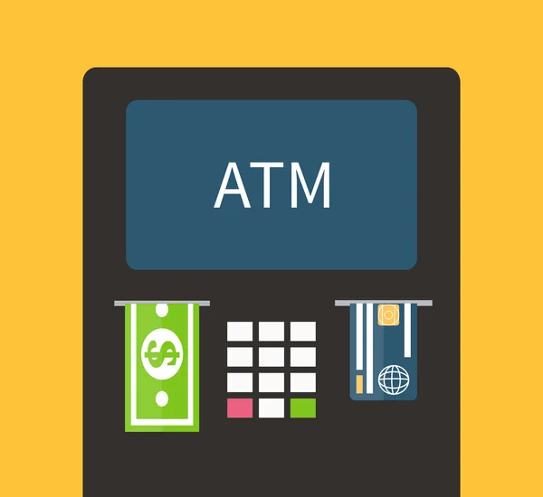 ATM terminali, bankowość — Wektor stockowy
