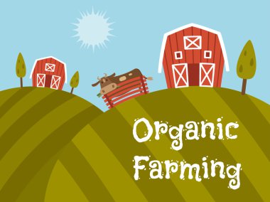 Organik tarım ürünleri, manzaralı.