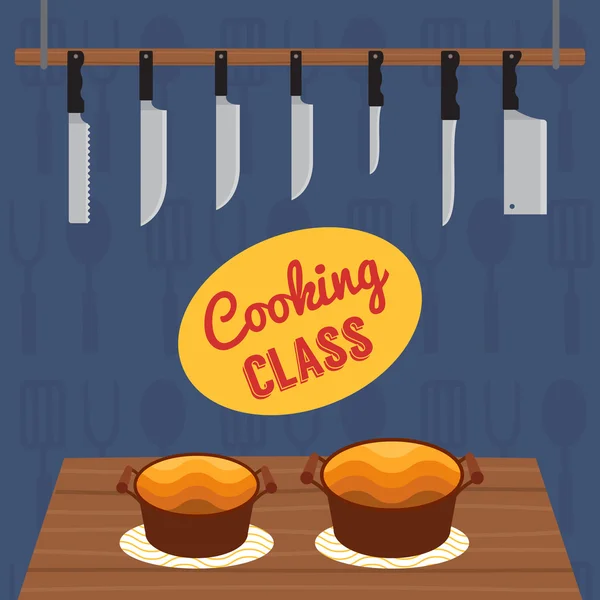 Kulinářský kurz vaření — Stockový vektor