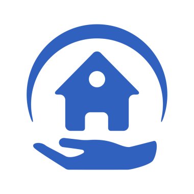 Ev sigorta vektör logosu