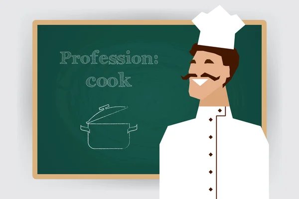 Occupation cook profession. Vector illustration. — Stockový vektor