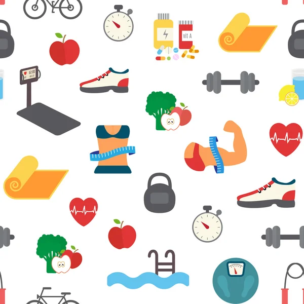 Fitness infographic. Vector iconen — Stockvector