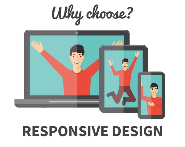 Web Design responsivo —  Vetores de Stock