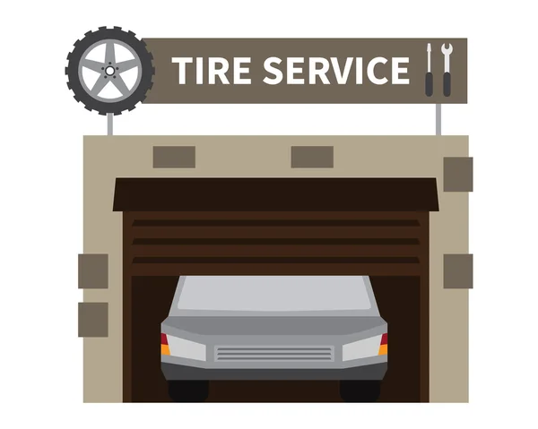 Vector tire service — Stock Vector